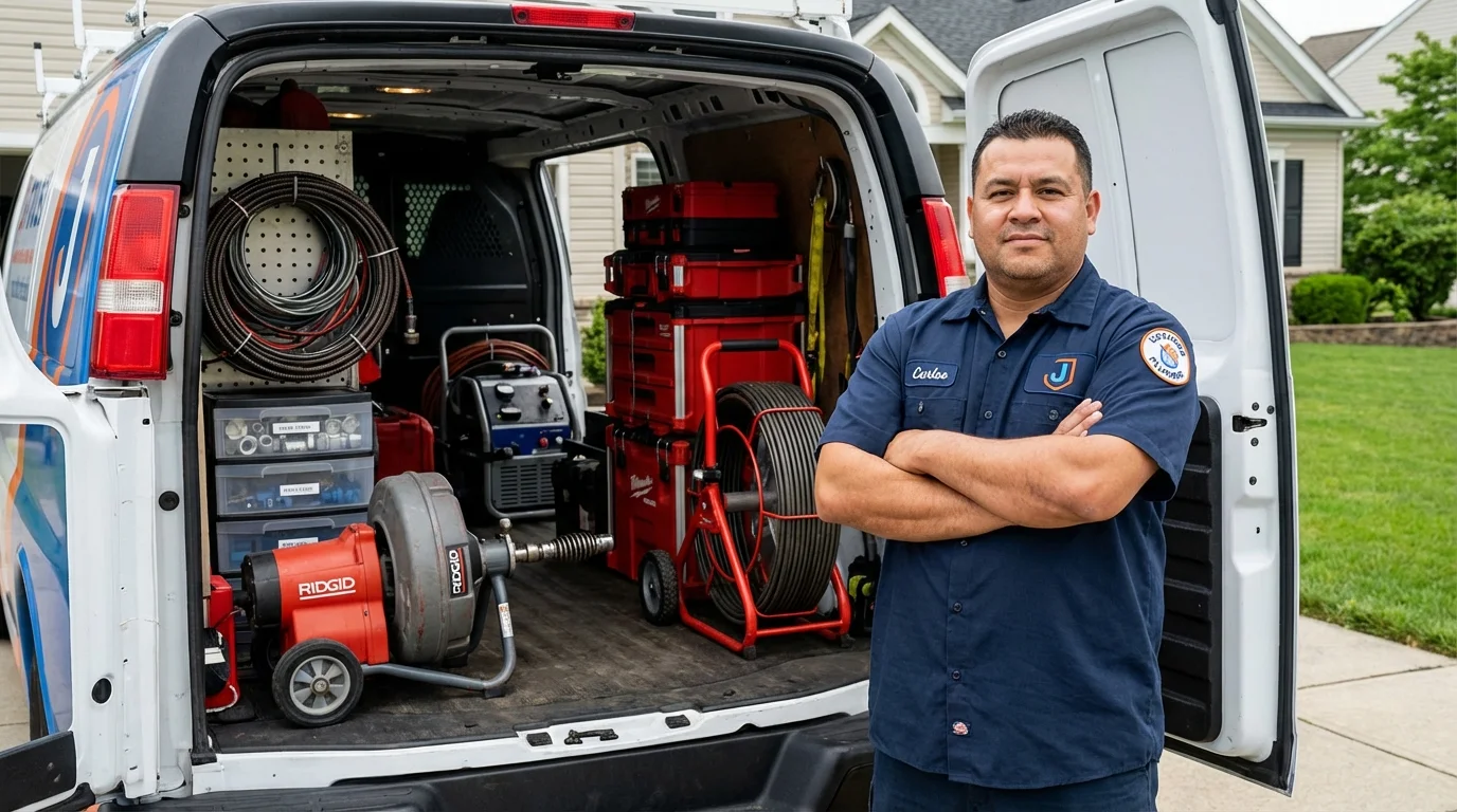 Professional drain cleaning equipment and Johns Plumbing LLC plumber in Grand Island
