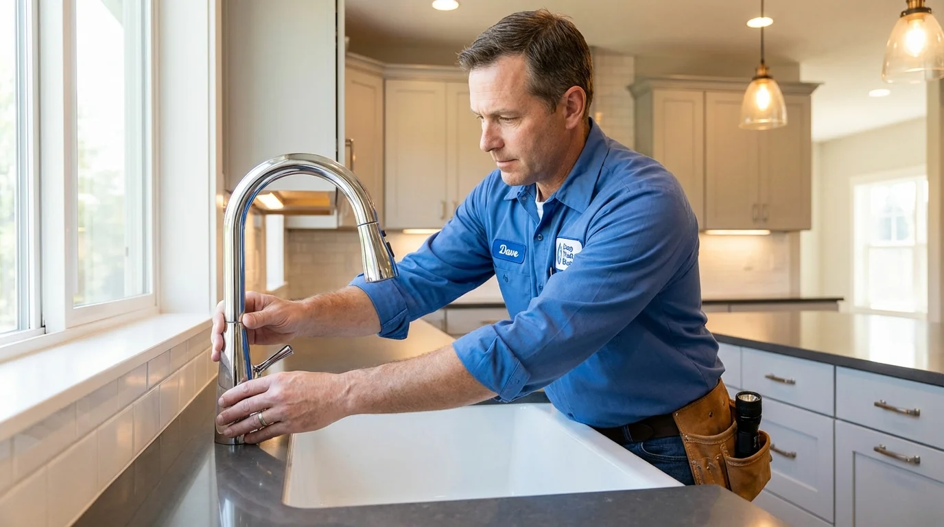 Kitchen faucet installation by Johns Plumbing LLC in Grand Island